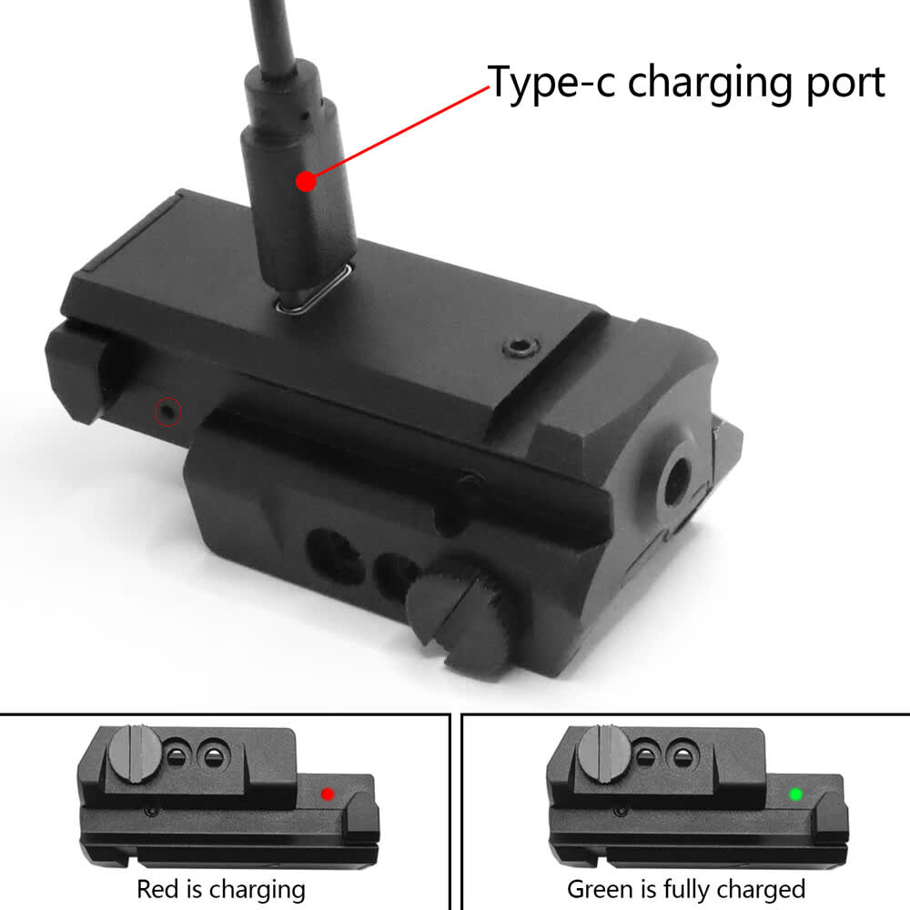New 2026 Tactical Mini Pistol Compact Laser W/20mm mount USB Rechargeable-img-2