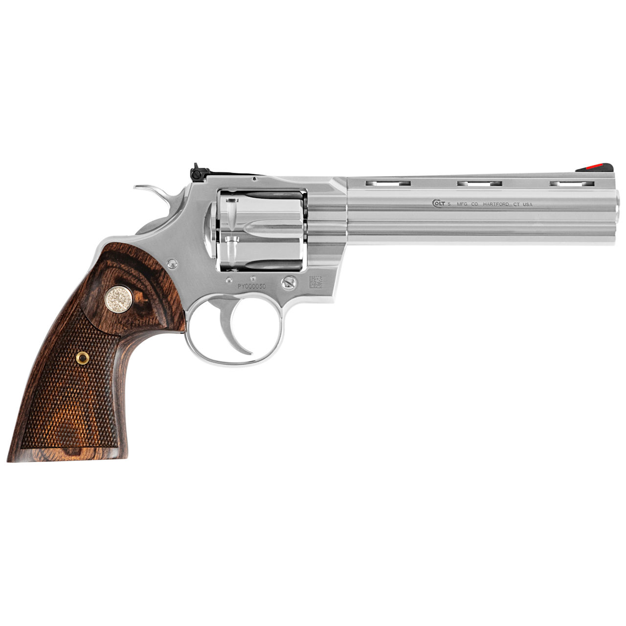 Colt Python 357 Magnum Revolver 6 Stainless 6rd Walnut PYTHONSP6WTS-img-1