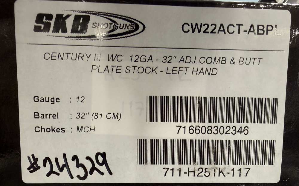 SKB Century III Trap 12ga 32” Barrel Adjustable Comb/Stock Left Hand. -img-3