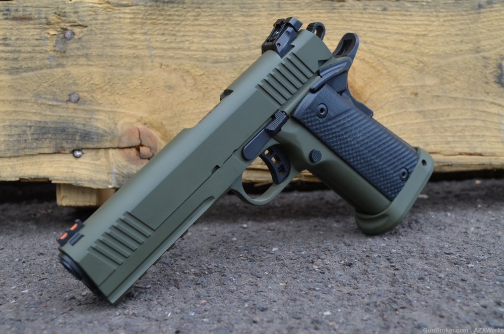 Rock Island Armory 1911 45acp Tac Ultra 5" 14rd X-Werks Sniper Green 51567 -img-0