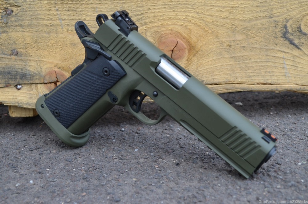 Rock Island Armory 1911 45acp Tac Ultra 5" 14rd X-Werks Sniper Green 51567 -img-1