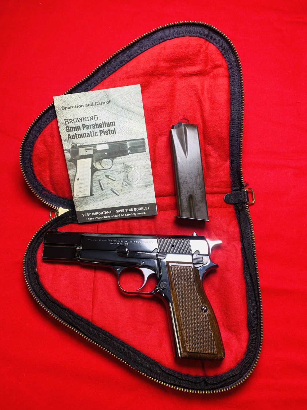 1972 Browning Hi Power 9mm Factory Blue Finish Belgium Made! "C" Series-img-1