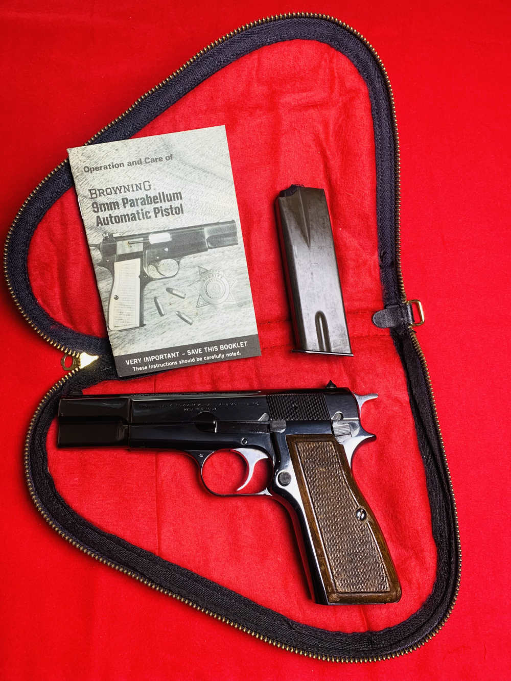 1972 Browning Hi Power 9mm Factory Blue Finish Belgium Made! "C" Series-img-0