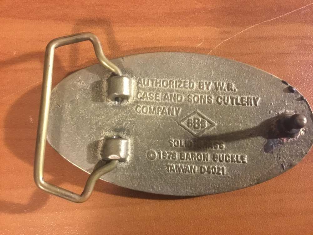 Vintage CASEXX Barron belt buckle solid brass new unused (CBBDJR)-img-1