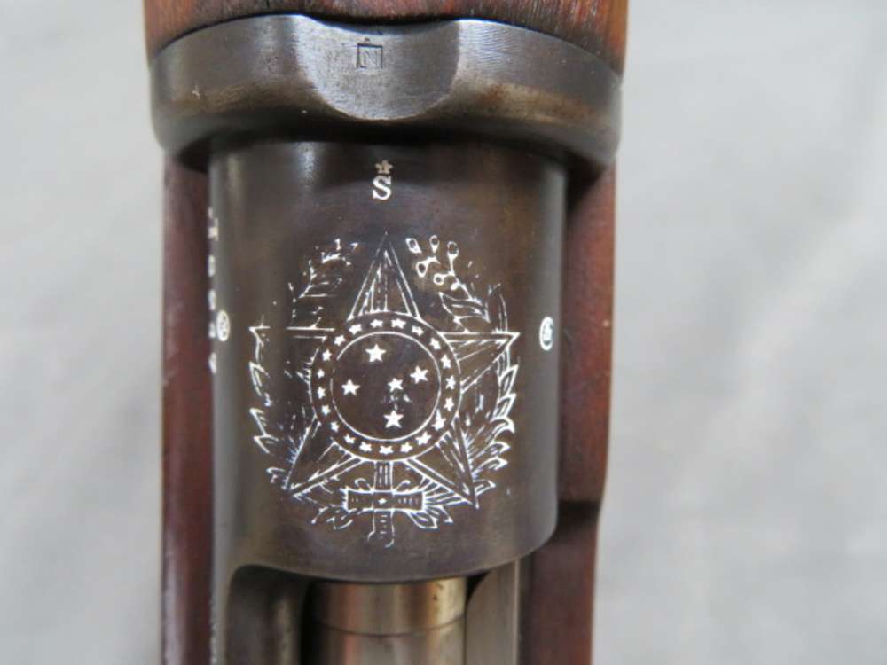 ANTIQUE BRAZILIAN M1894 MAUSER RIFLE-FABRIQUE NATIONALE-NICE CREST-MATCHING-img-0