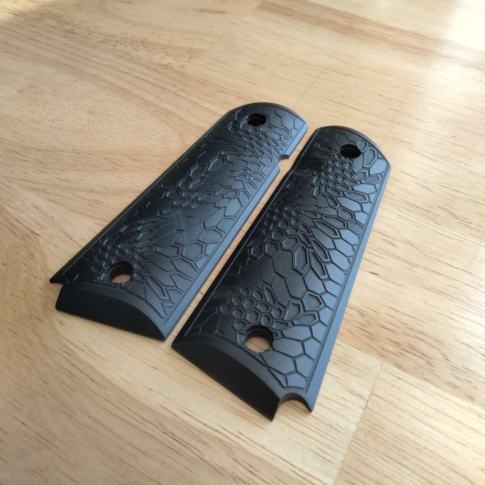 Custom Engraved 1911 full size aluminum grips-img-1
