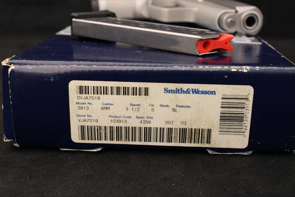 1992 Smith & Wesson 3913 NL Third Gen 9mm Pistol Factory S&W Box 2 Mags-img-2