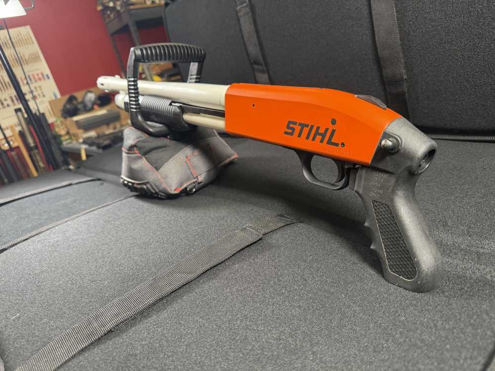 Mossberg 590 Chainsaw - Custom Cerakote STIHL Edition 12 Ga Pump Action 18"-img-28