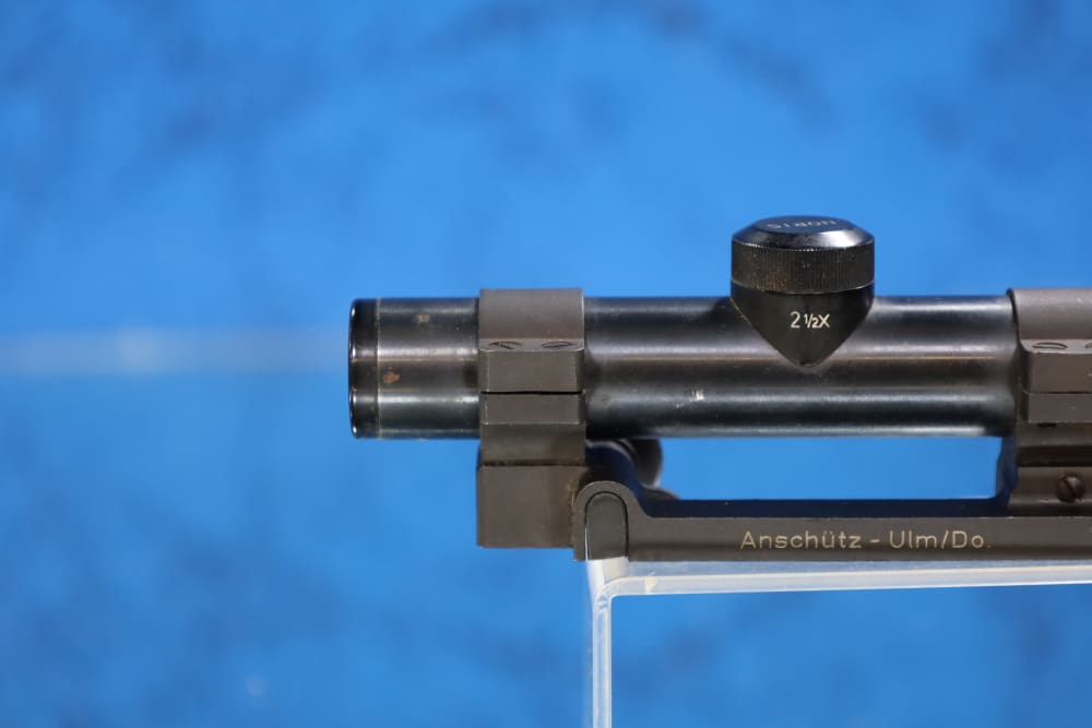 Noris Zf 2.5X18MM #1 RETICLE 22MM TUBE LEATHER SCOPE CAP ANSCHUTZ MOUNT-img-8