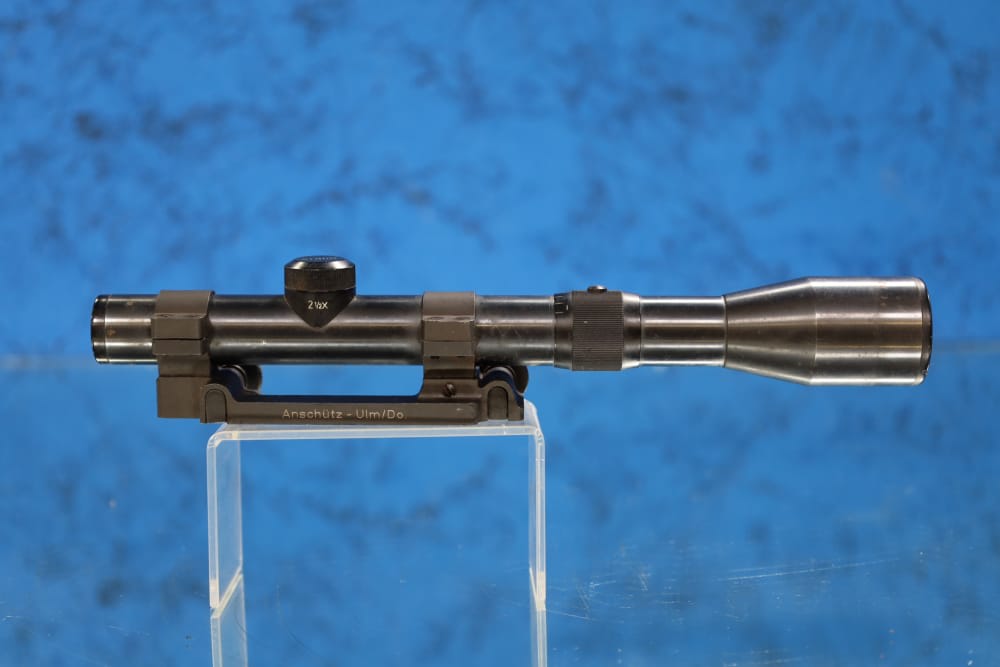 Noris Zf 2.5X18MM #1 RETICLE 22MM TUBE LEATHER SCOPE CAP ANSCHUTZ MOUNT-img-4