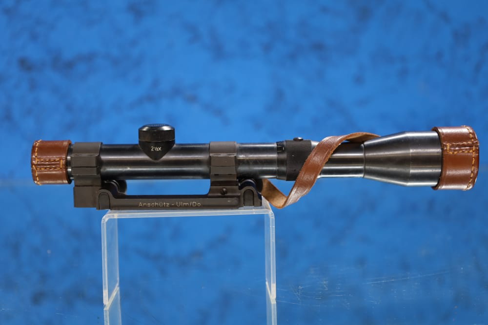 Noris Zf 2.5X18MM #1 RETICLE 22MM TUBE LEATHER SCOPE CAP ANSCHUTZ MOUNT-img-3
