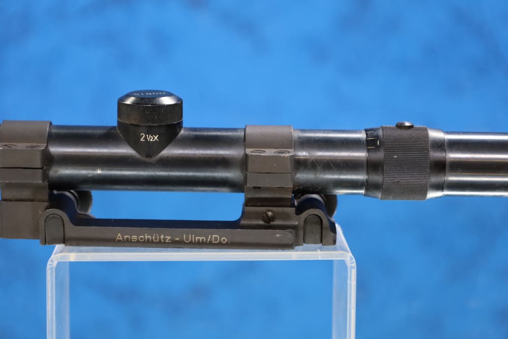 Noris Zf 2.5X18MM #1 RETICLE 22MM TUBE LEATHER SCOPE CAP ANSCHUTZ MOUNT-img-7