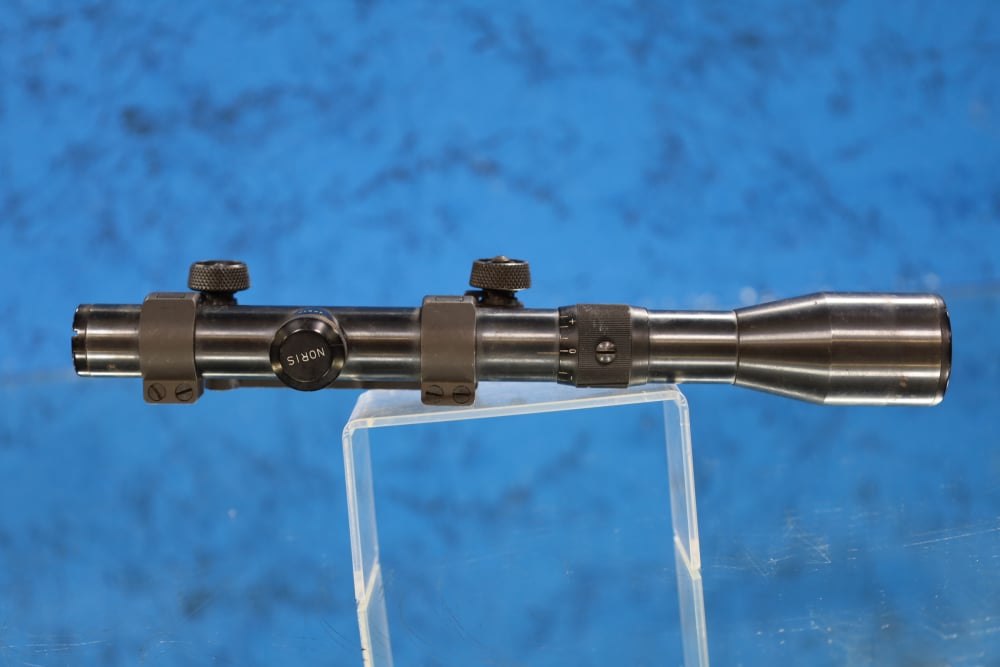 Noris Zf 2.5X18MM #1 RETICLE 22MM TUBE LEATHER SCOPE CAP ANSCHUTZ MOUNT-img-9