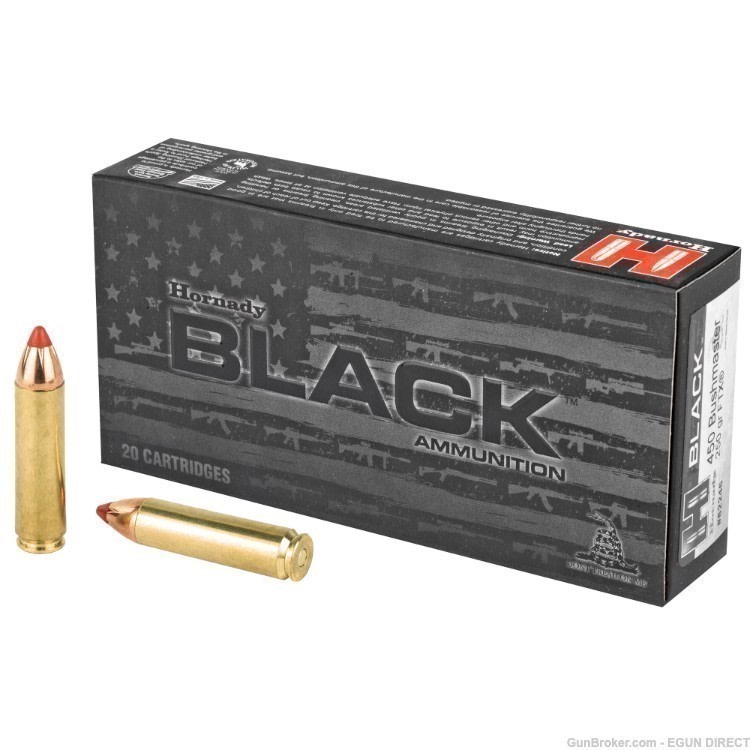 Hornady BLACK 450 BUSHMASTER 250 Grain Flex Tip 20 Round Box-img-0