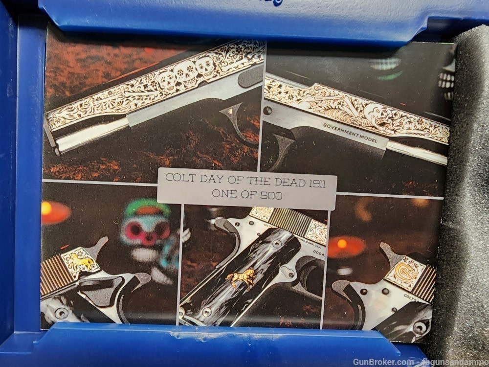 COLT TALO DAY OF THE DEAD 1911 GOVERNMENT .38 SUPER 1/500 LIMITED 5" 70 DOD-img-12