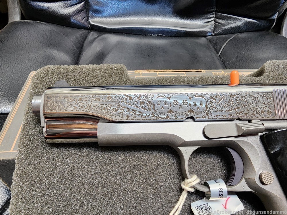 COLT TALO DAY OF THE DEAD 1911 GOVERNMENT .38 SUPER 1/500 LIMITED 5" 70 DOD-img-9