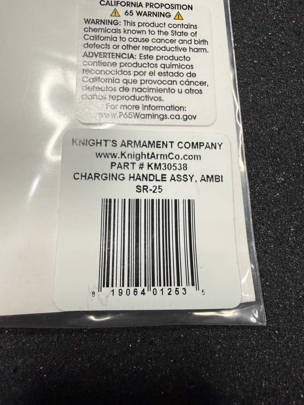 Knights Armament SR25 Ambi Charging Handle - NOS-img-1