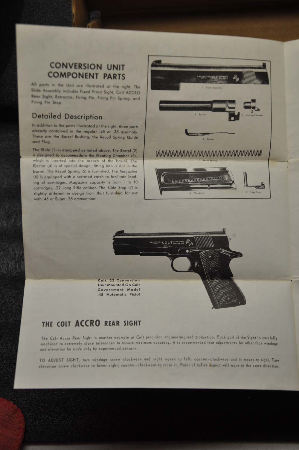Colt 1911 Factory Series 80 22 Conversion Kit for 45 ACP / 38 Super NIB -img-5