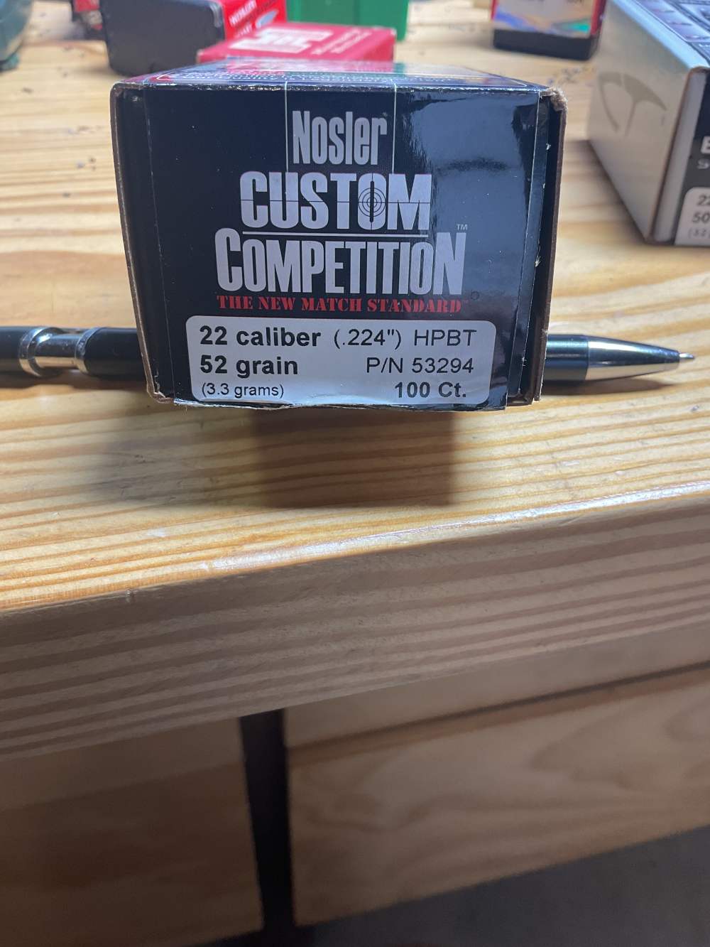 100 Nosler Custom Competition 22 cal 52 gr HPBT bullets-img-0