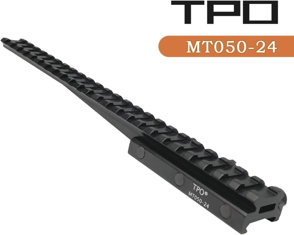 Optics Long Riser Mount Picatinny Rail 24 slots low profile 0.5 inch height-img-0