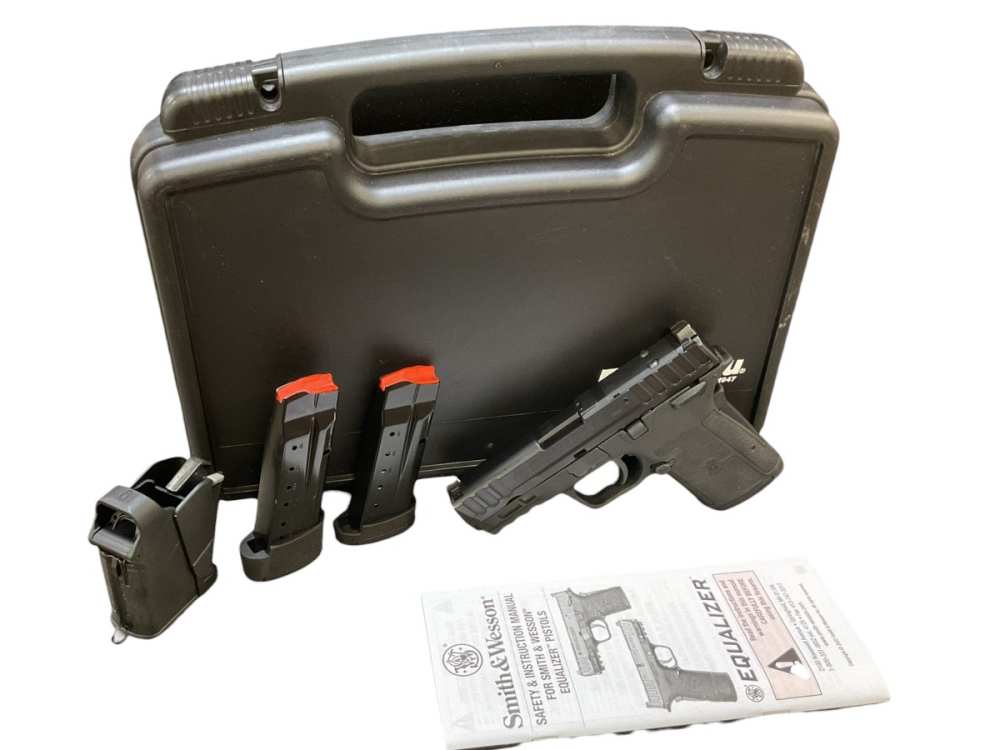 SMITH & WESSON EQUALIZER, 9MM, VERY GOOD! W/CASE & TWO EXTRA MAGS!-img-0