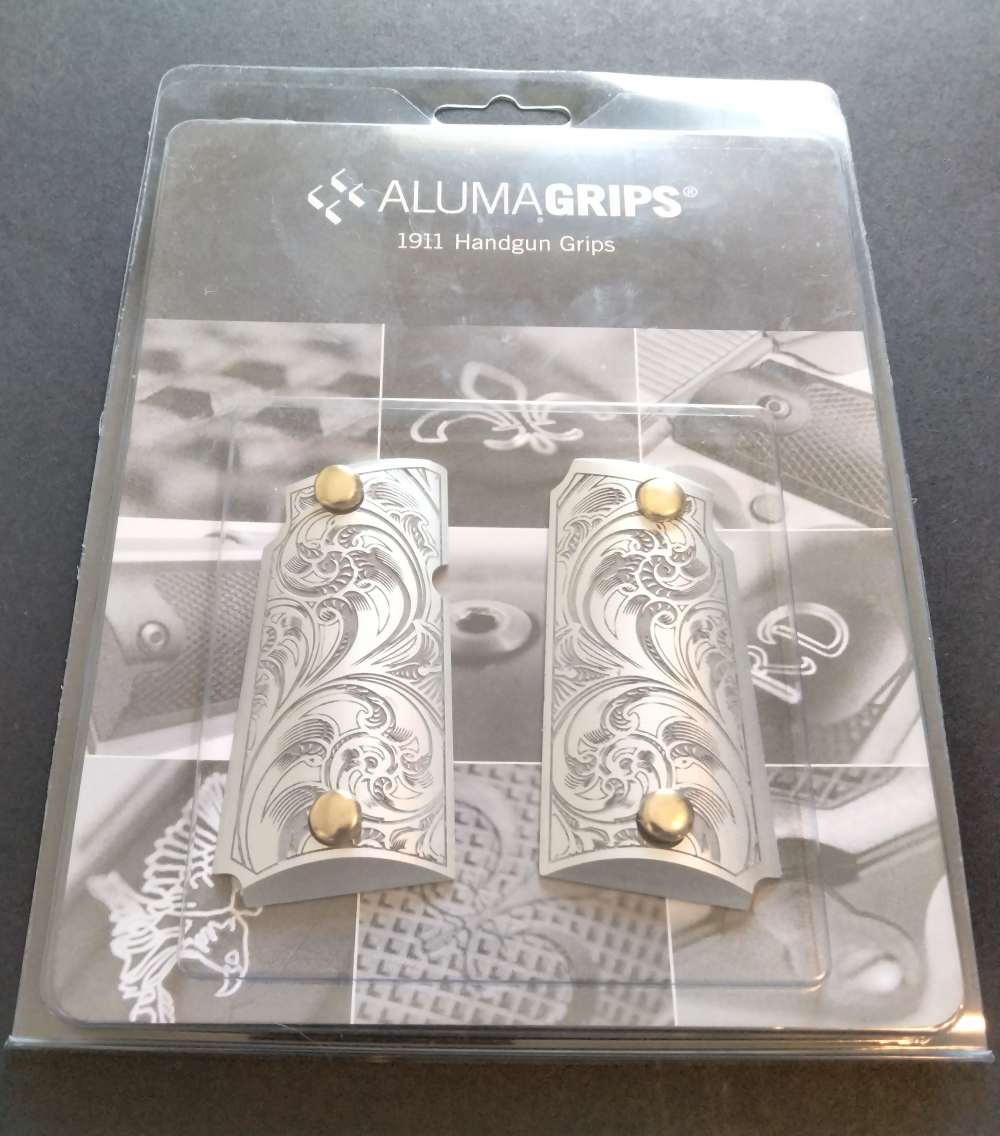Custom Engraved Kimber Micro 9 aluminum grips-img-3