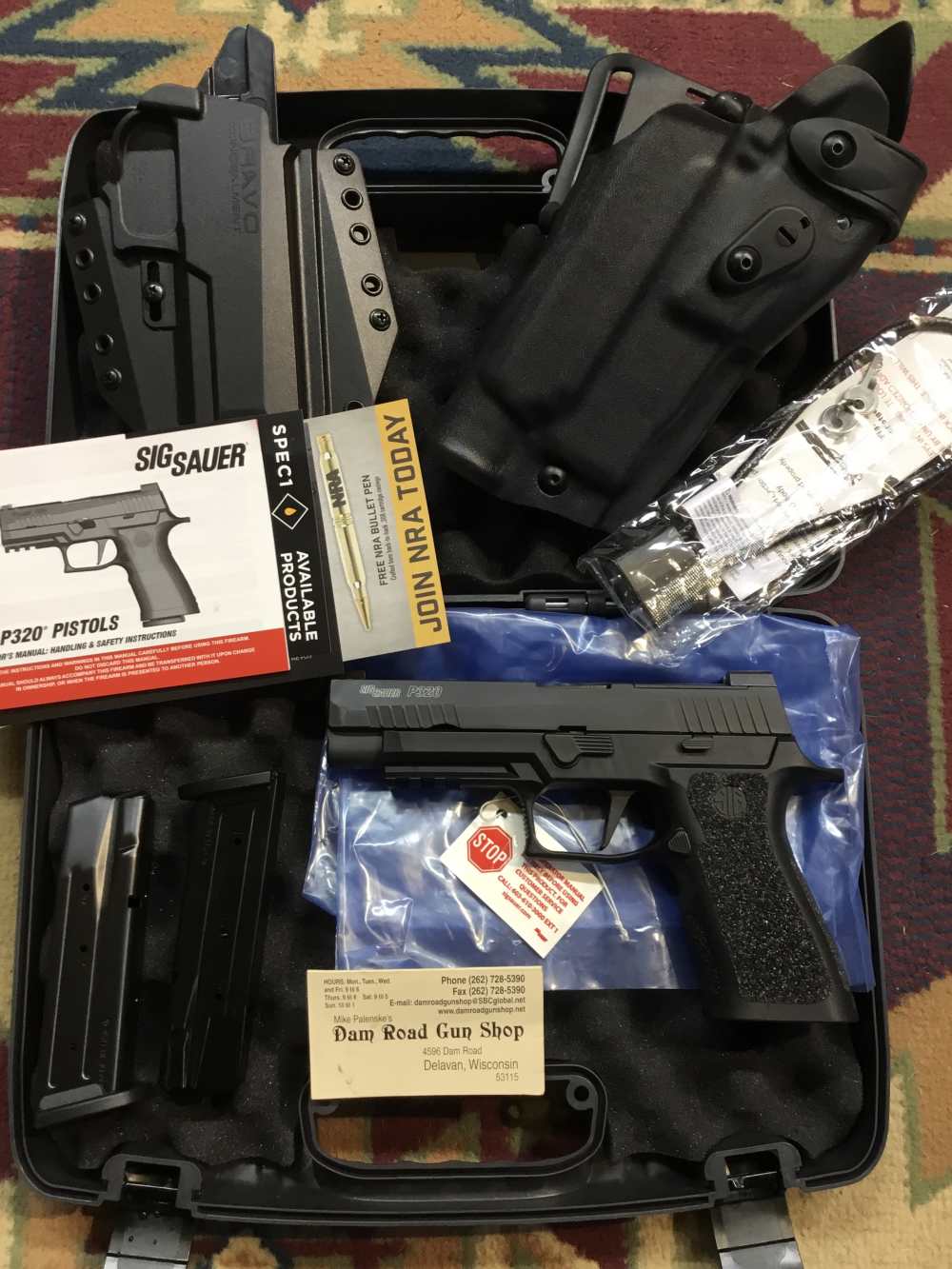 Sig Sauer P320 17 rd. 9mm w/Case & 2 Holsters. #Ser. #58K138302-img-0