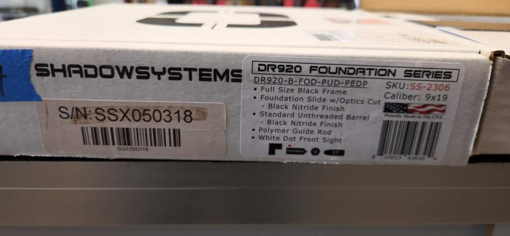 NEW Shadow Systems DR920 9MM 4.5" 17rd Foundation Series Optics Ready-img-4