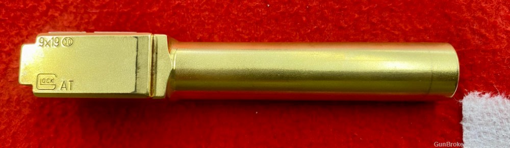 original glock barrels  17 or 19  gold plated 24k  9mm-img-2
