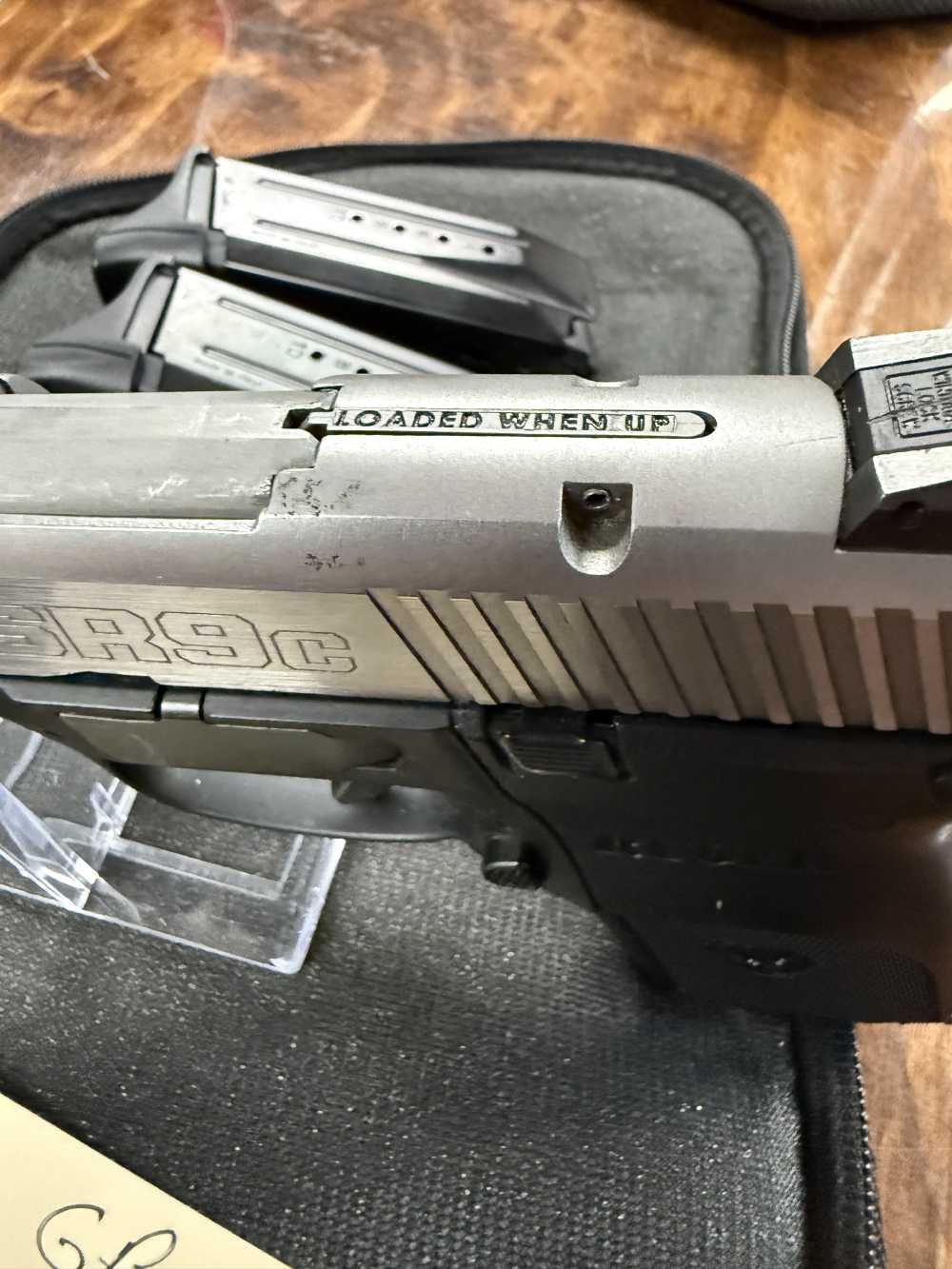 Preowned Ruger SR9c 9mm 2-tone pistol with (2) magazines -img-4