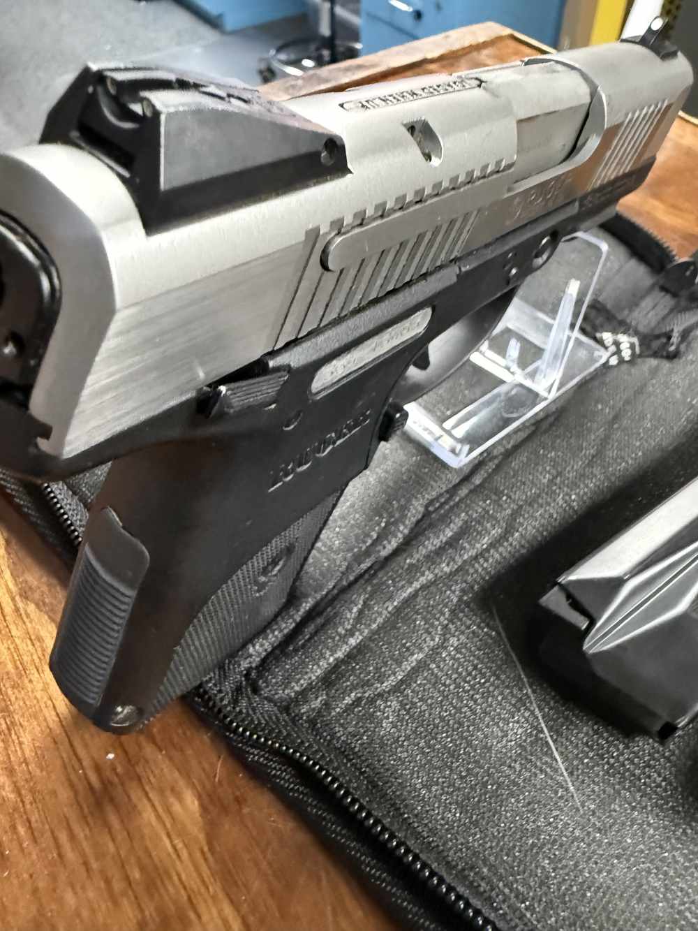 Preowned Ruger SR9c 9mm 2-tone pistol with (2) magazines -img-11