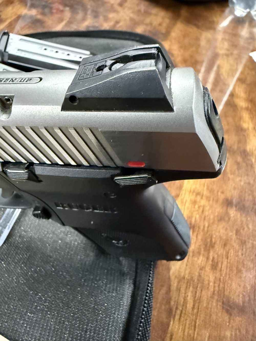 Preowned Ruger SR9c 9mm 2-tone pistol with (2) magazines -img-6