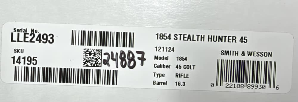 Smith & Wesson 1854 Stealth Hunter .45COLT 16.3" Threaded Barrel. -img-1