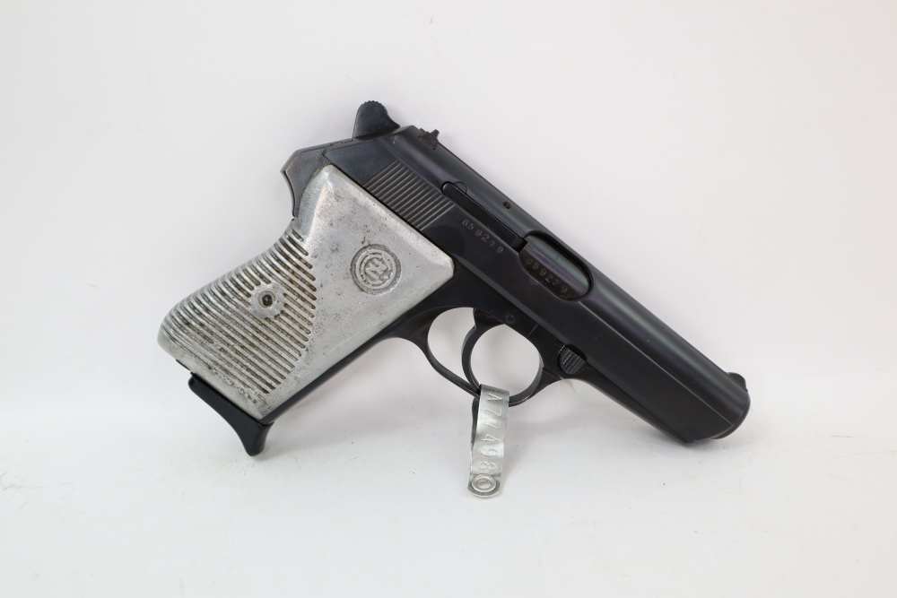 Rare Nice CZ VZ50 7.65 32 ACP Semi Auto Pistol Police Marked W/ Cast Grips -img-1