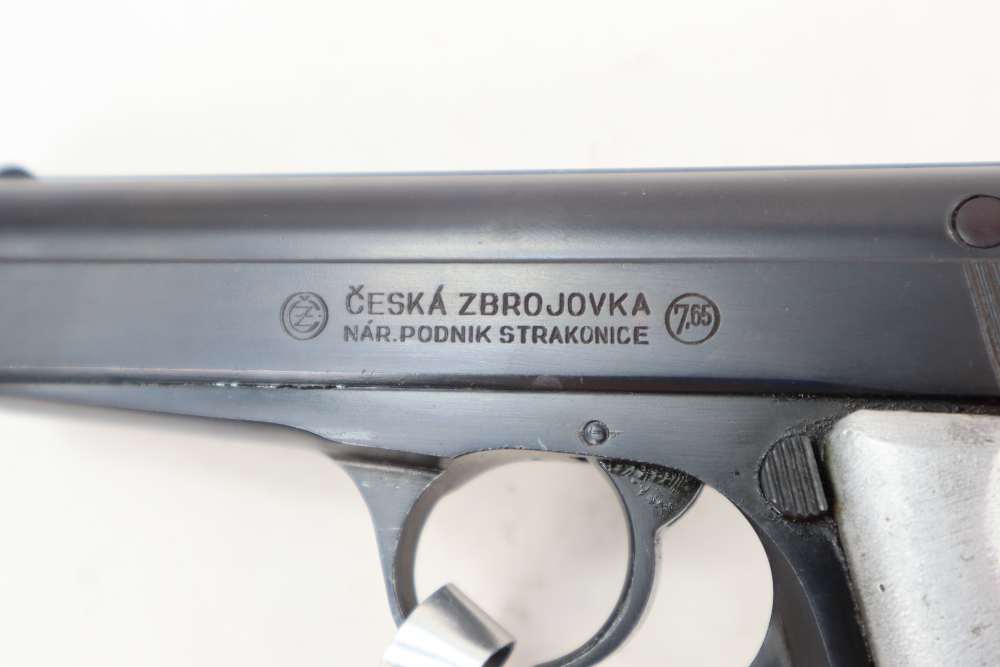 Rare Nice CZ VZ50 7.65 32 ACP Semi Auto Pistol Police Marked W/ Cast Grips -img-8