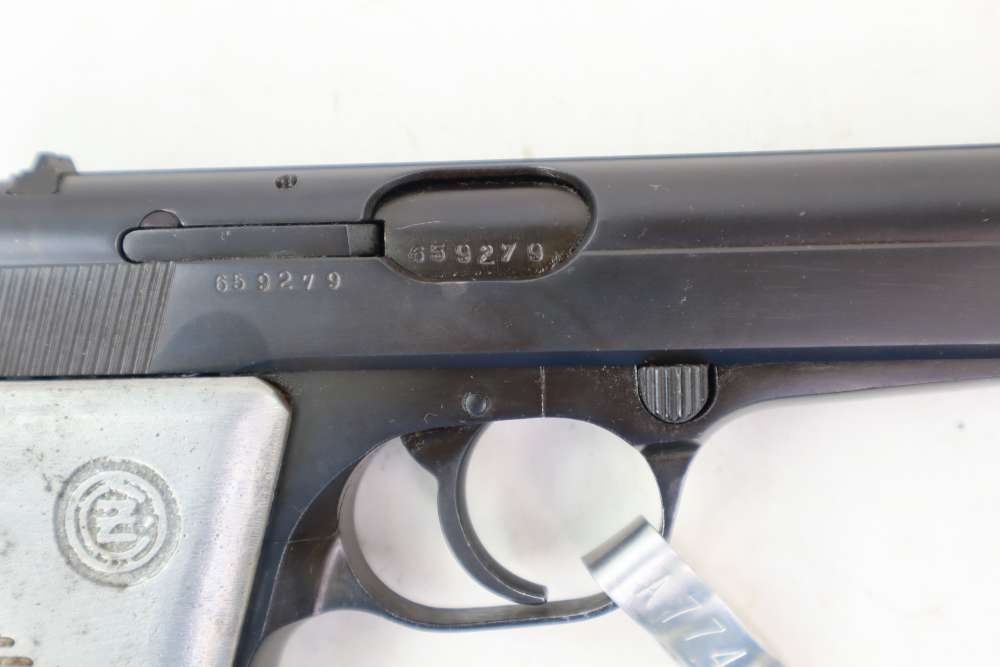 Rare Nice CZ VZ50 7.65 32 ACP Semi Auto Pistol Police Marked W/ Cast Grips -img-12