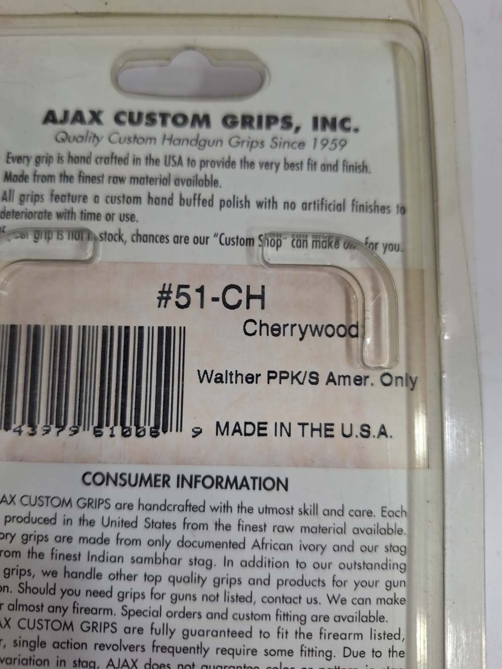 Ajax Customs Grips Cherrywood for Walther PPK/S American Only-img-3
