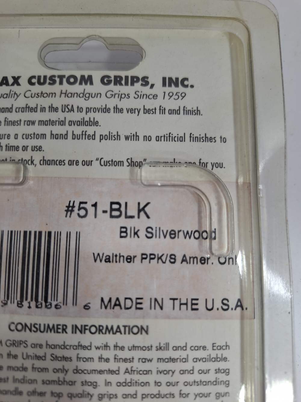 Ajax Customs Grips Silverwood for Walther PPK/S American Only-img-3
