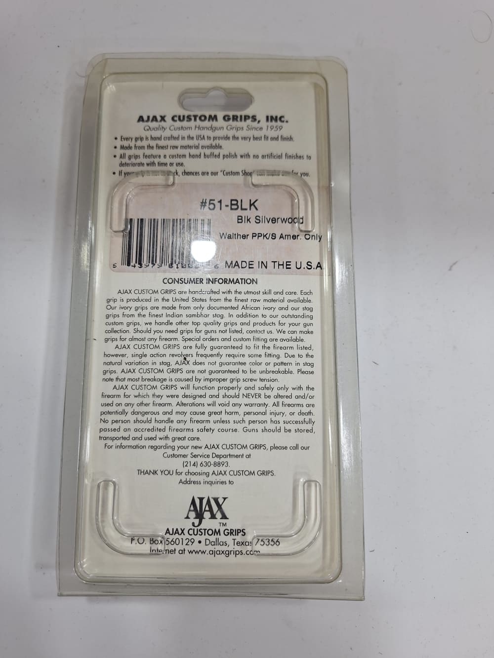 Ajax Customs Grips Silverwood for Walther PPK/S American Only-img-2