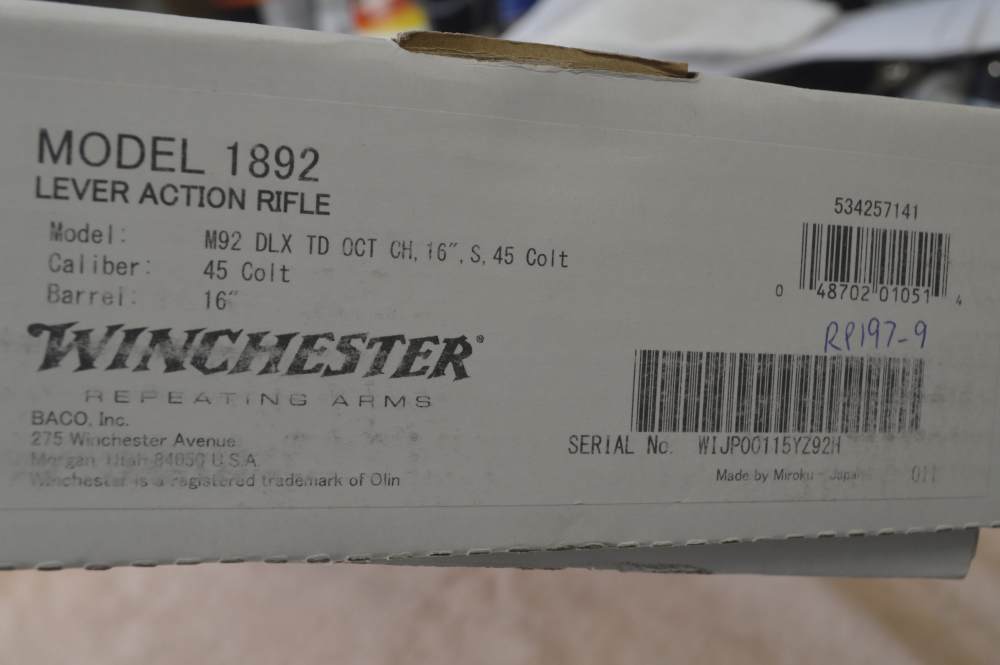 Winchester 1892 Deluxe Wood, T/D Case Color, Octo Barrel 45 Colt-img-15