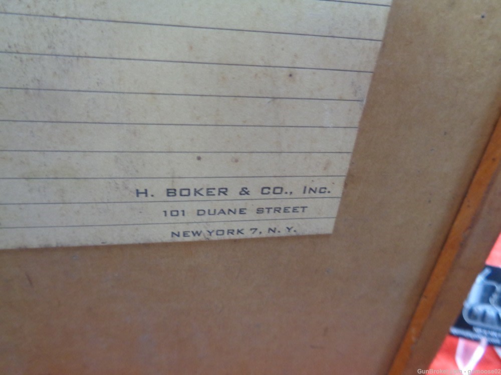 Vintage BOKER Tree Brand Wood Display Case Knife Dagger Wooden WE TRADE GUN-img-11