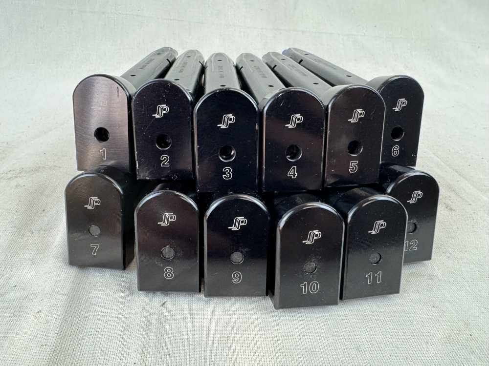 CZ-75 9mm Luger Magazine Twelve Piece Lot. Competition Numbered 17&18 Rd.-img-1