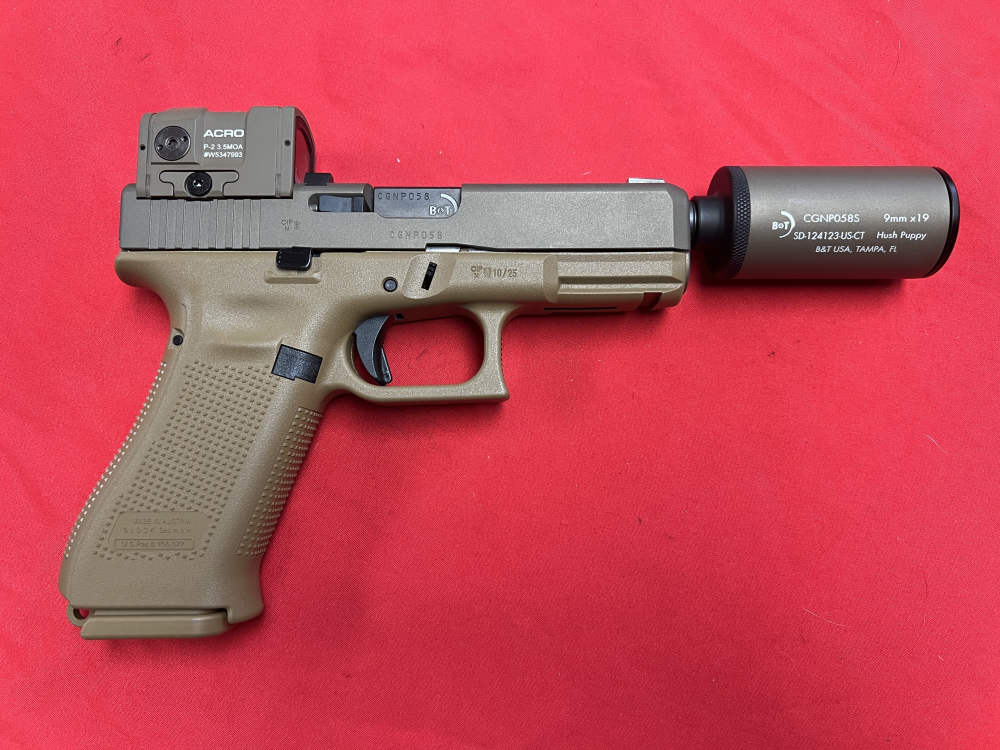B&T USA Glock 19X Hush Puppy Kit FDE 9mm w/ Aimpoint ACRO BNIB-img-4