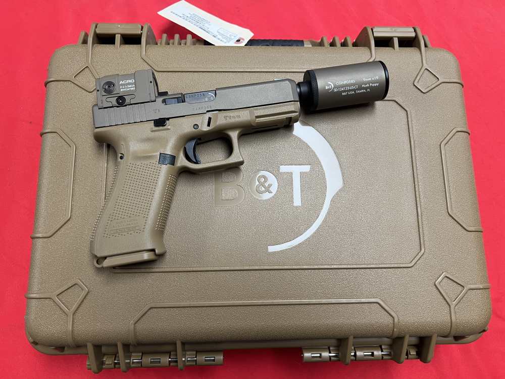 B&T USA Glock 19X Hush Puppy Kit FDE 9mm w/ Aimpoint ACRO BNIB-img-3