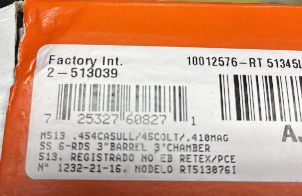 Taurus Raging Judge 454 Casull/45 Colt/410 gauge Model 2-513039 New-img-4