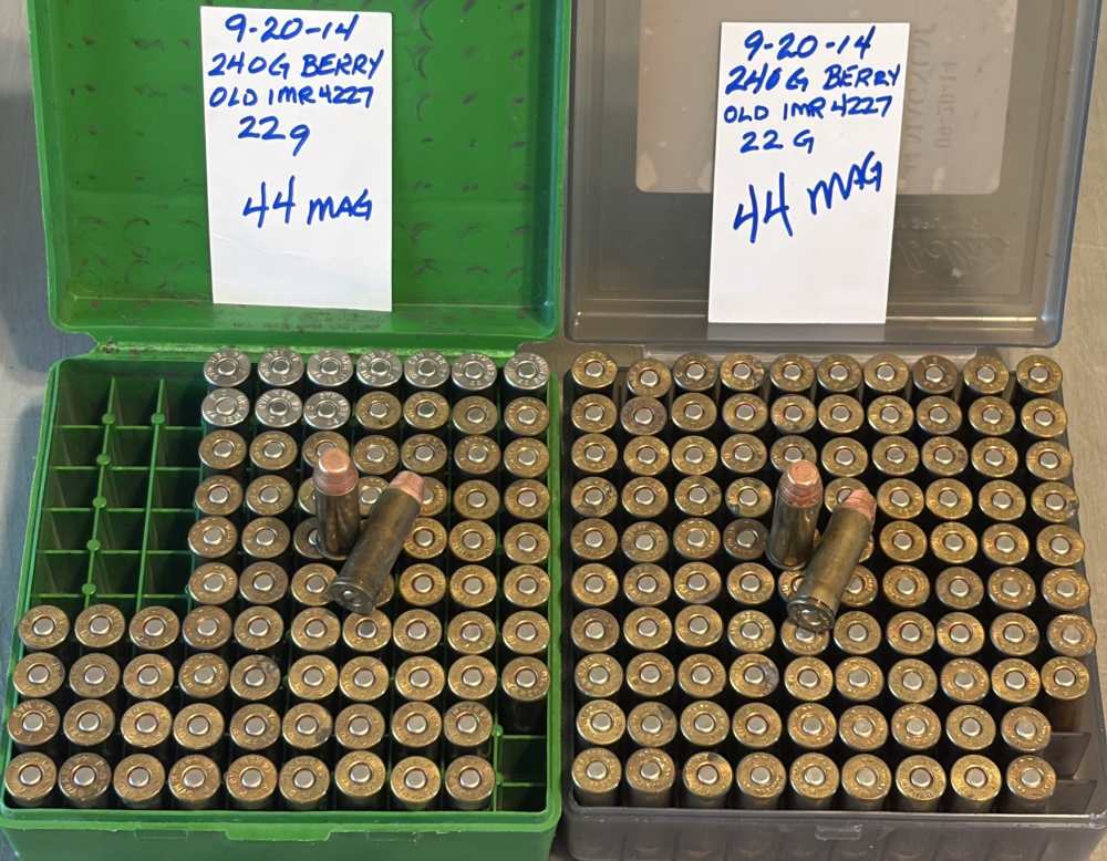 44 Mag 240 gr FP Revolver Ammo 182 rds Reloads 44 Rem Magnum IMR 4227-img-0