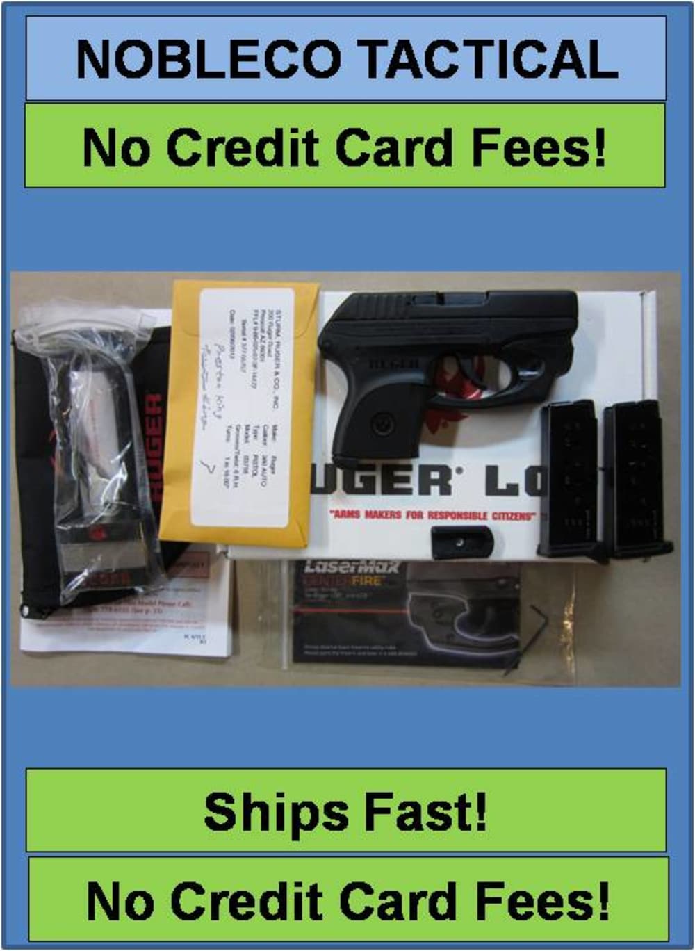 Ruger LCP 380ACP Centerfire Pistol with LaserMax Laser-img-0