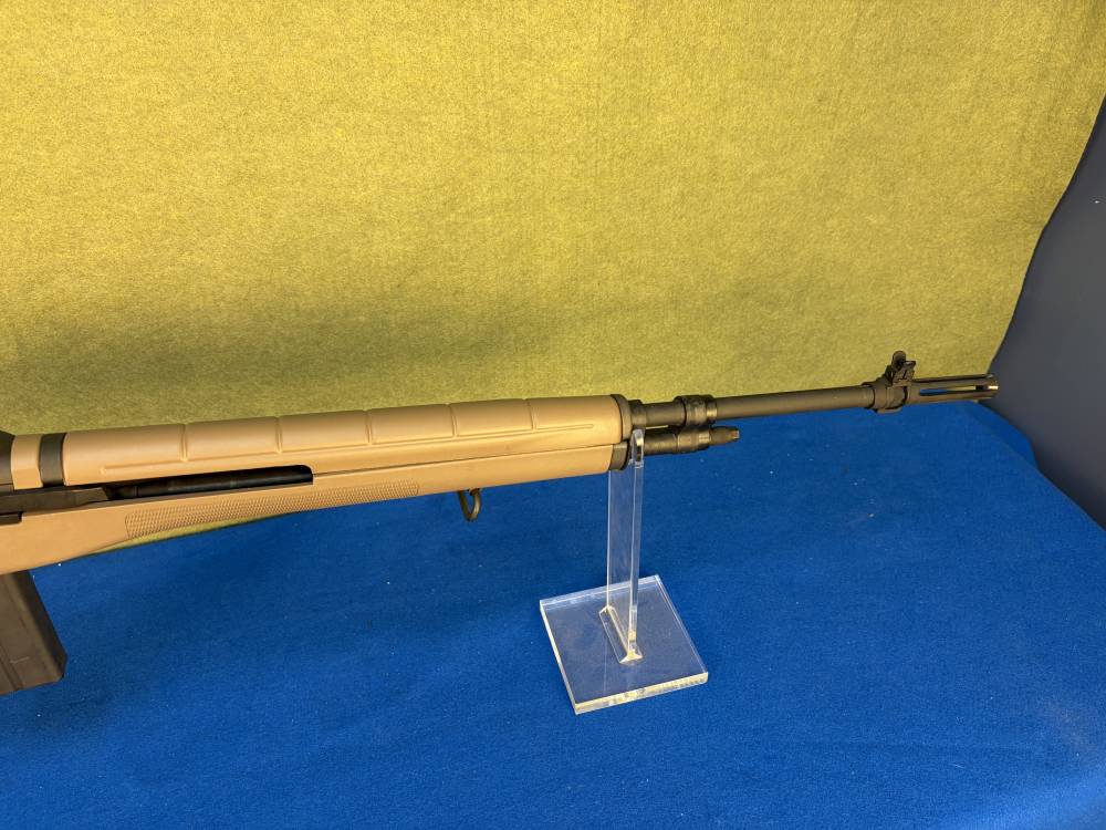 Springfield M1A M14 22" Barrel Rifle Tan Stock Scope Mount Cleaning Kit-img-7