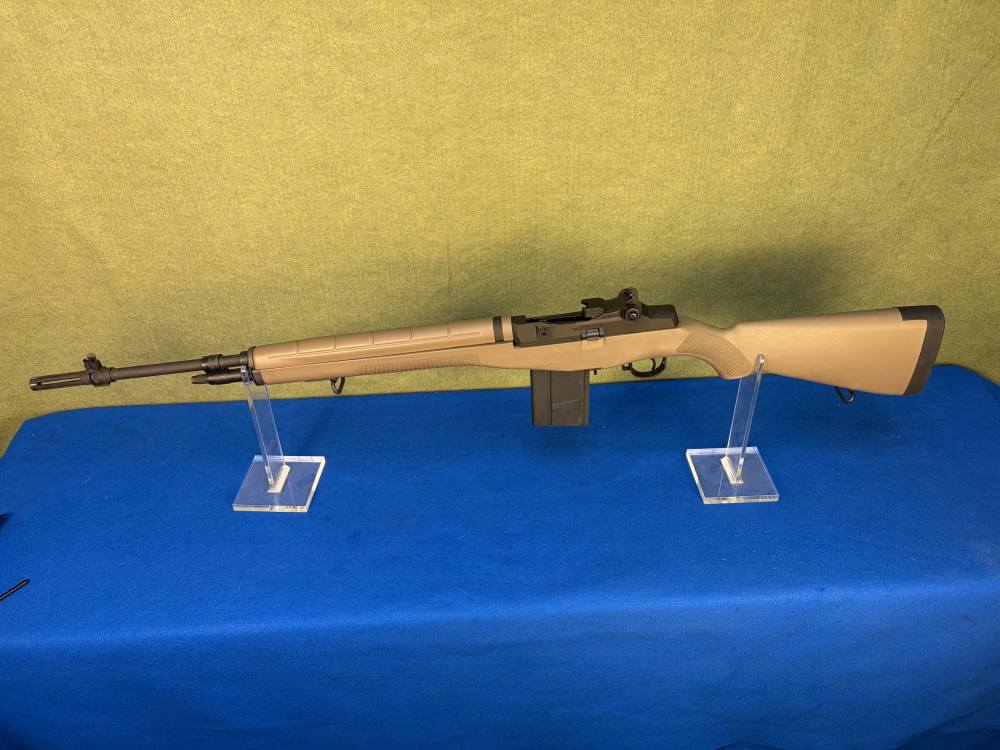 Springfield M1A M14 22" Barrel Rifle Tan Stock Scope Mount Cleaning Kit-img-10