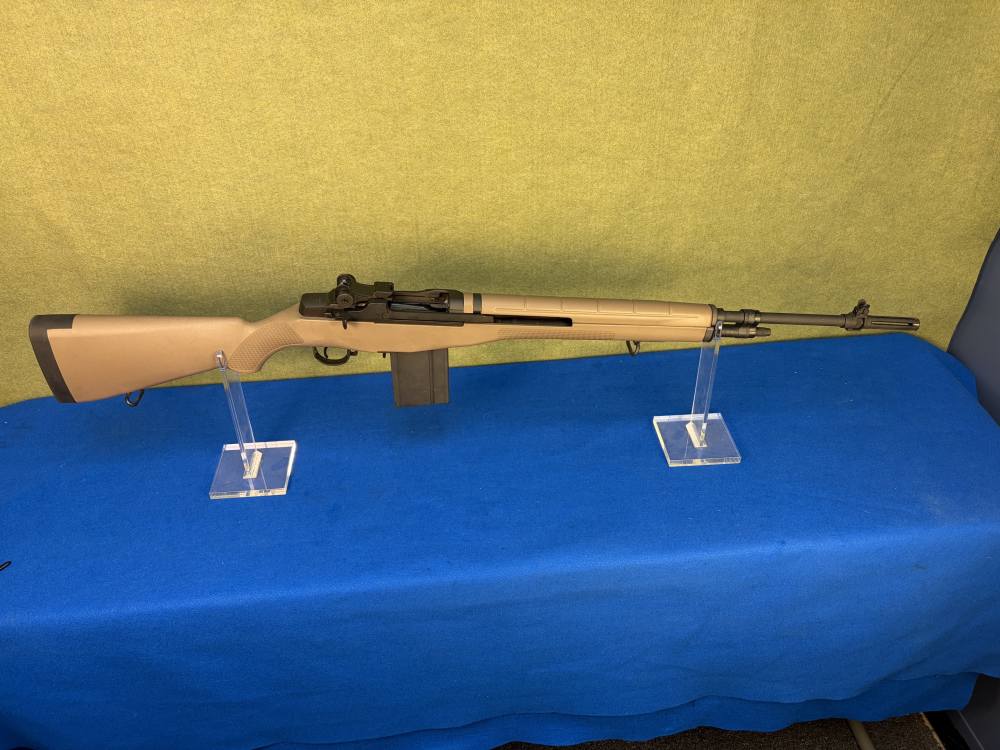 Springfield M1A M14 22" Barrel Rifle Tan Stock Scope Mount Cleaning Kit-img-4
